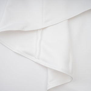 Aurohaya Alba White Barrel Waist Corset Maxi Dress