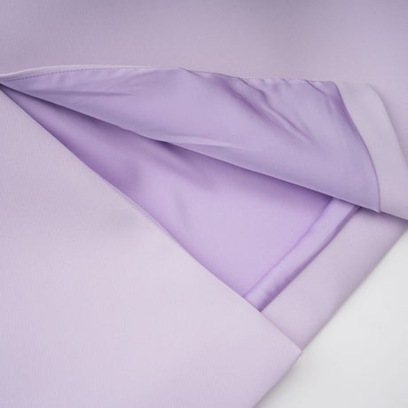 Aurohaya Annabelle Purple Cape-Design Ribbon Maxi Dress