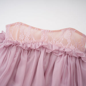 Aurohaya Brooklyn Pink Glossy Bubble Hem Mini Dress