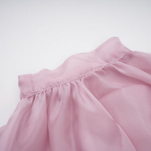 Aurohaya Brooklyn Pink Glossy Bubble Hem Mini Dress