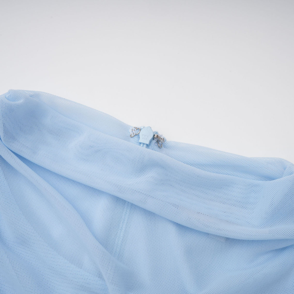 Aurohaya Sylphe Baby-Blue Asymmetrical Pleated Sleeveless Mini Dress