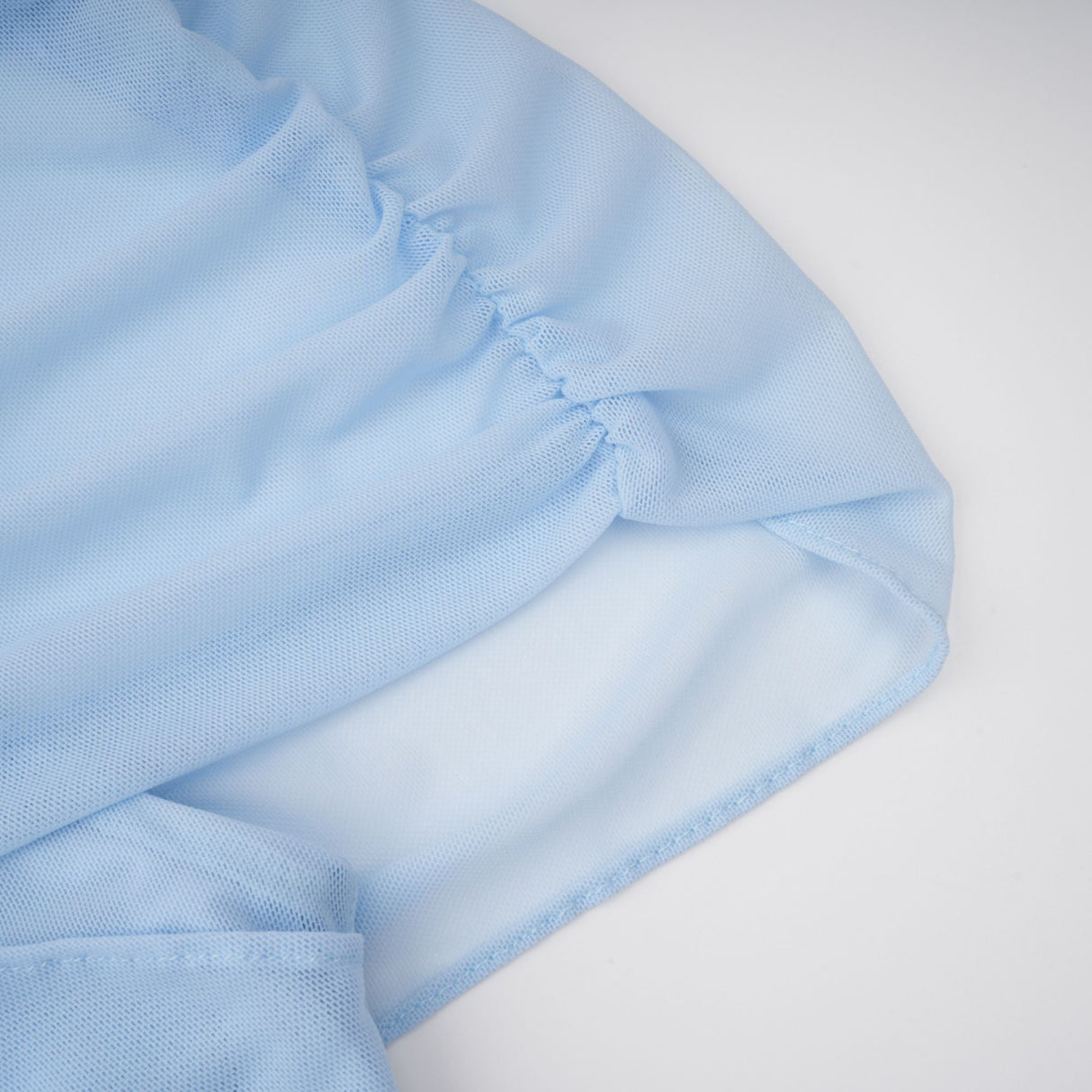 Aurohaya Sylphe Baby-Blue Asymmetrical Pleated Sleeveless Mini Dress