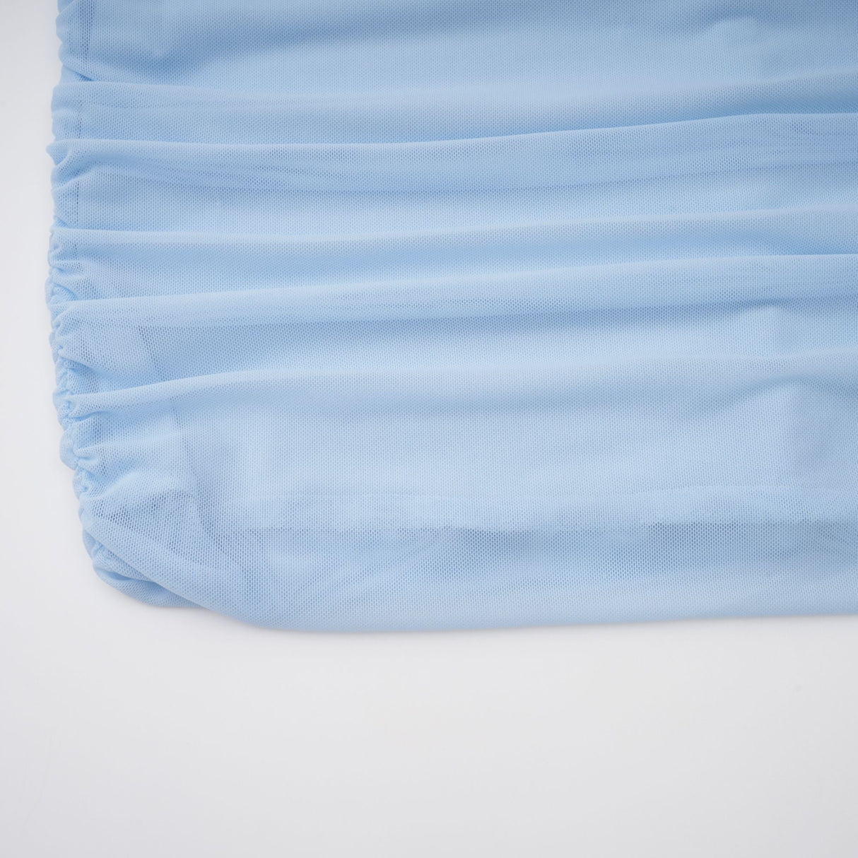 Aurohaya Sylphe Baby-Blue Asymmetrical Pleated Sleeveless Mini Dress
