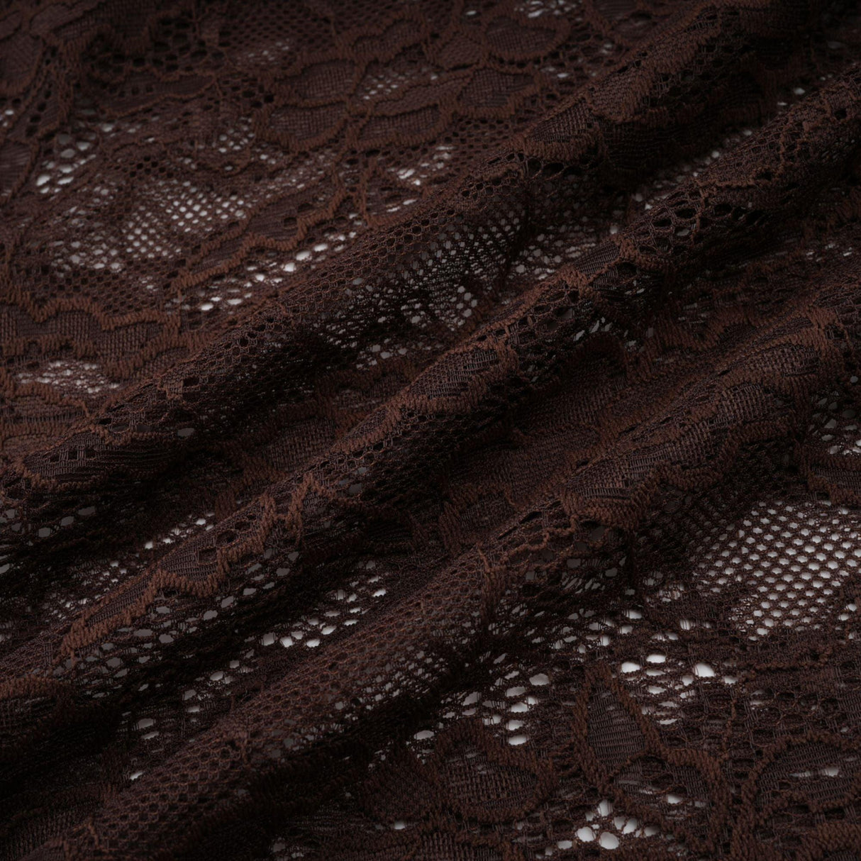 Aurohaya Brigitte Brown Lace Panel Ruched Maxi Dress