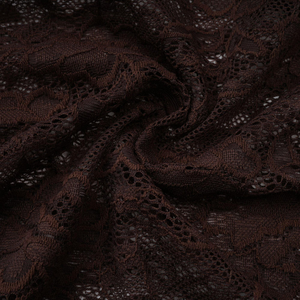 Aurohaya Brigitte Brown Lace Panel Ruched Maxi Dress