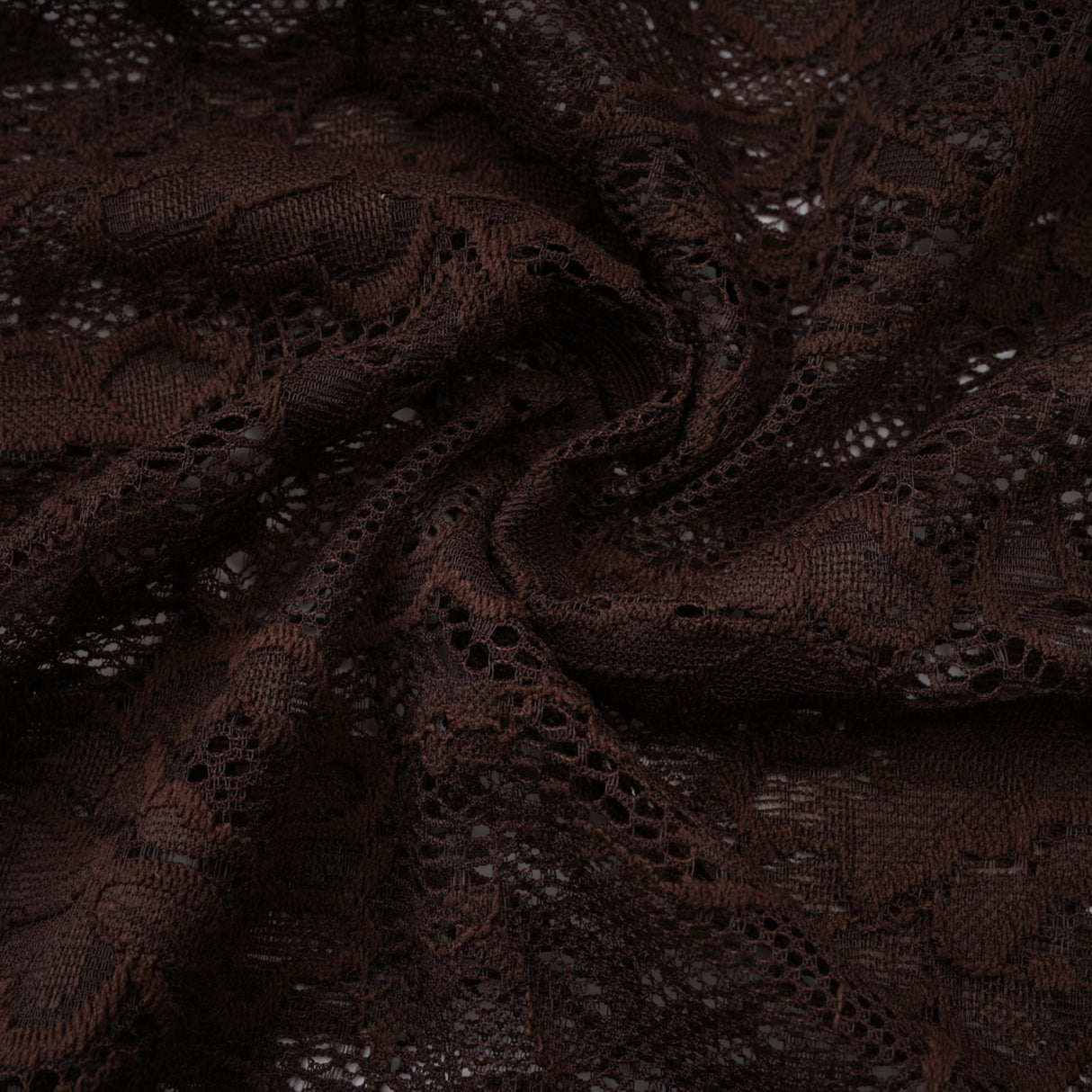 Aurohaya Brigitte Brown Lace Panel Ruched Maxi Dress