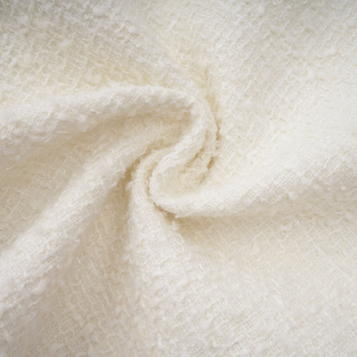 Aurohaya Gaëlle White Faux Pearl Tweed Mini Dress