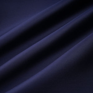 Aurohaya Fern Navy Blue Satin Panel Knit Midi Dress