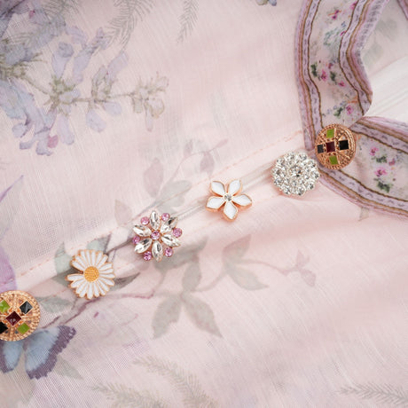 Aurohaya Fabienne light-pink floral-print mini dress