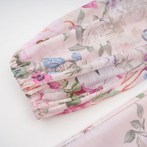 Aurohaya Fabienne light-pink floral-print mini dress