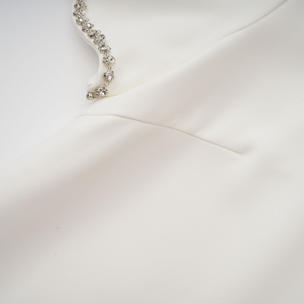 Aurohaya Bérénice white crystal-embellished mini dress