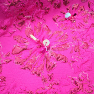 Aurohaya Celestia Floral-Appliqué Embellished Mini Dress in Pink