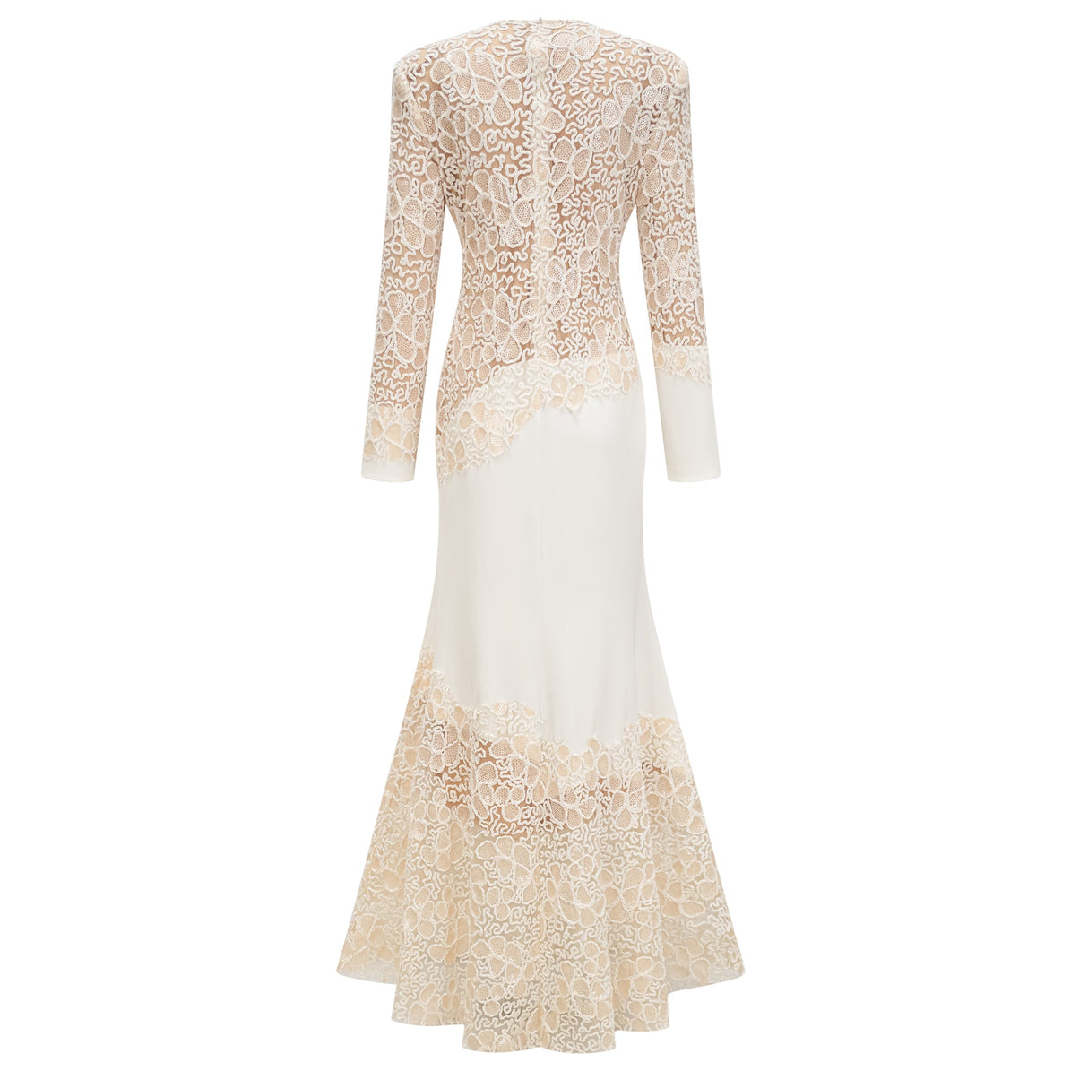 Aurohaya Mathilde White Embroidered Maxi Dress