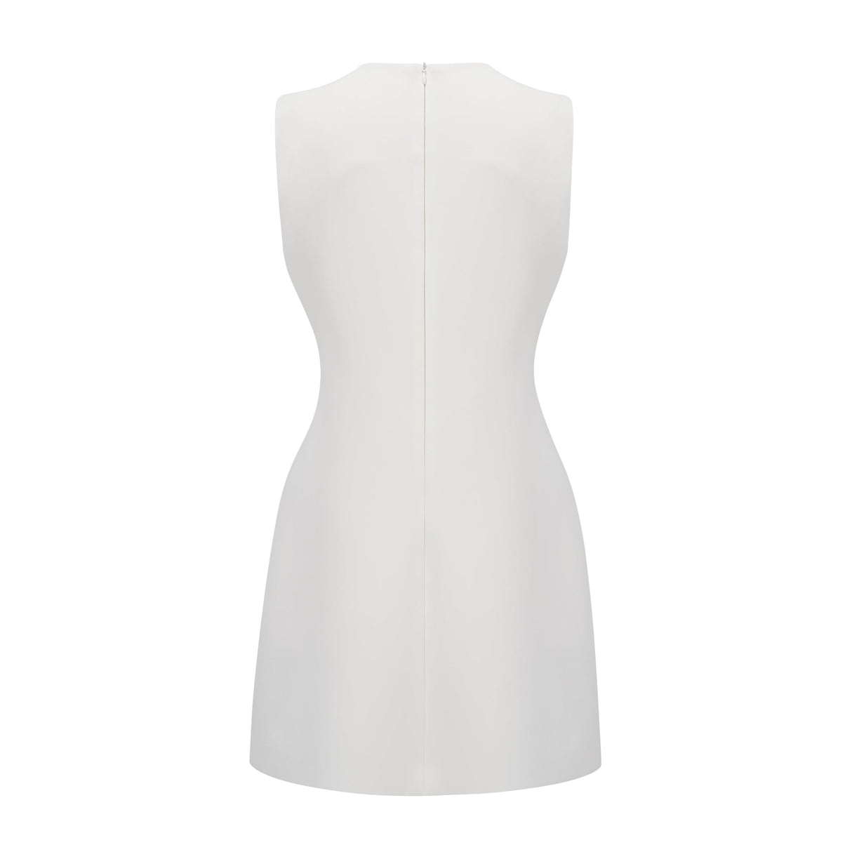 Aurohaya Irène White Sequin Floral Embroidered Mini Dress