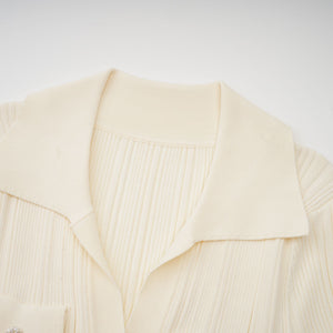 Aurohaya Nouria neutrals ribbed-knit midi dress