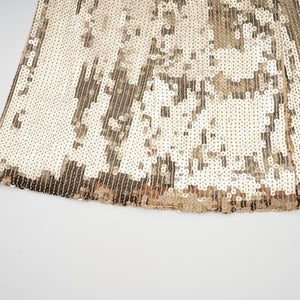 Aurohaya Federica Gold Train Sequined Maxi Dress