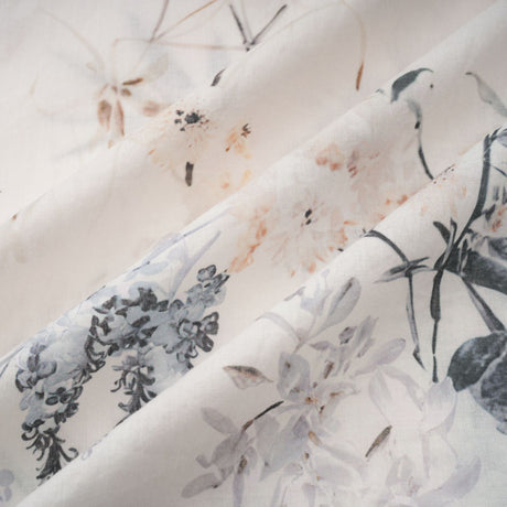 Aurohaya Héloïse White Floral Print Summer Midi Dress