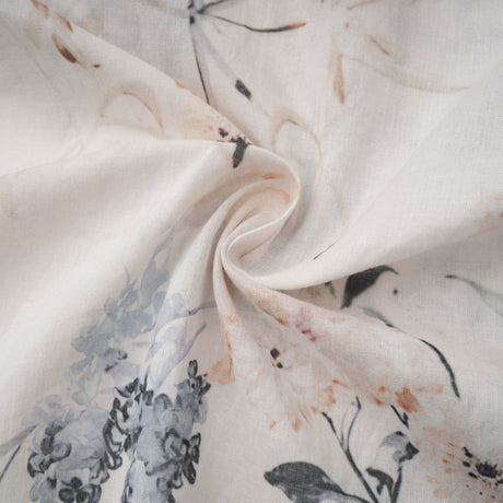 Aurohaya Héloïse White Floral Print Summer Midi Dress