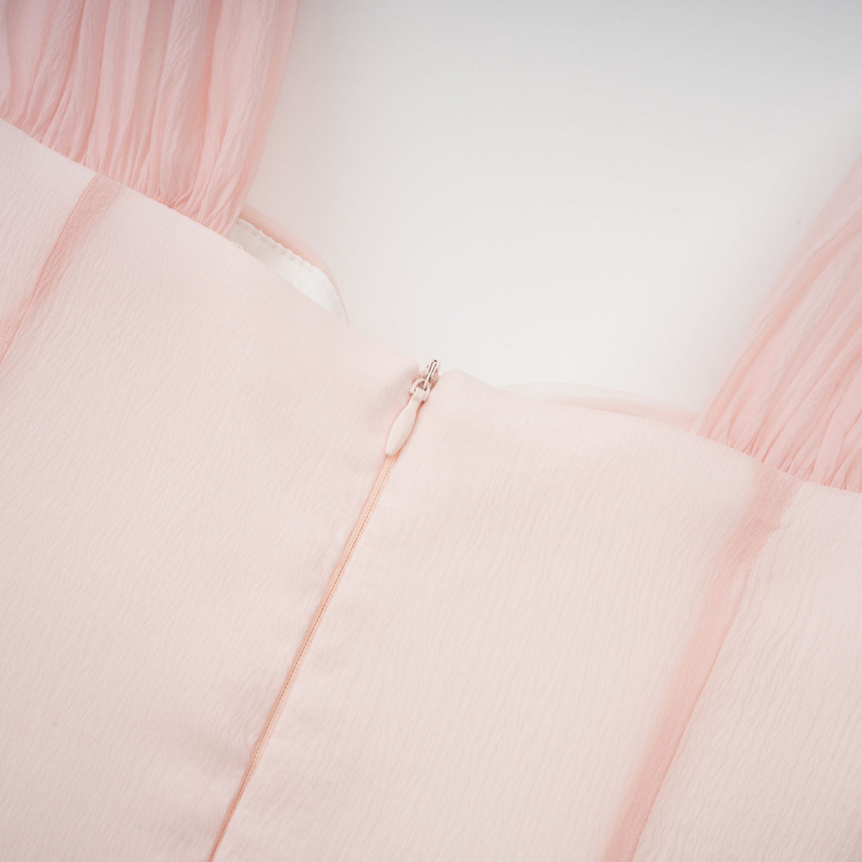 Aurohaya Érasme Pink Flounced Midi Dress