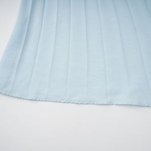 Aurohaya Andréa Blue Pleated Maxi Dress with Cutout Detail