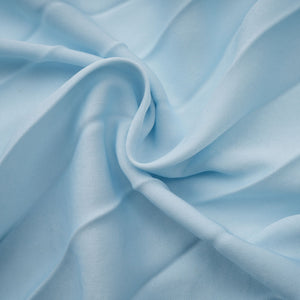 Aurohaya Andréa Blue Pleated Maxi Dress with Cutout Detail