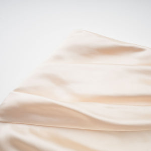 Aurohaya Thérèse neutral scarf-design satin maxi dress