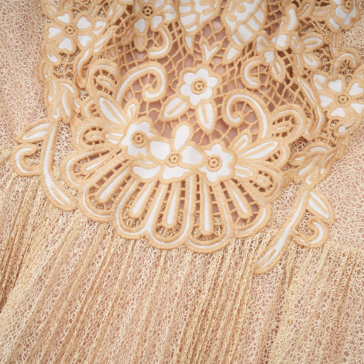 Aurohaya Nerissa embroidered pleated midi dress