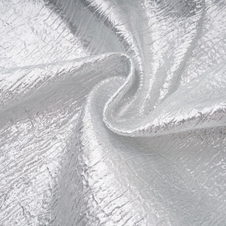 Aurohaya Adina Silver Glossy Asymmetrical Ruched Gown