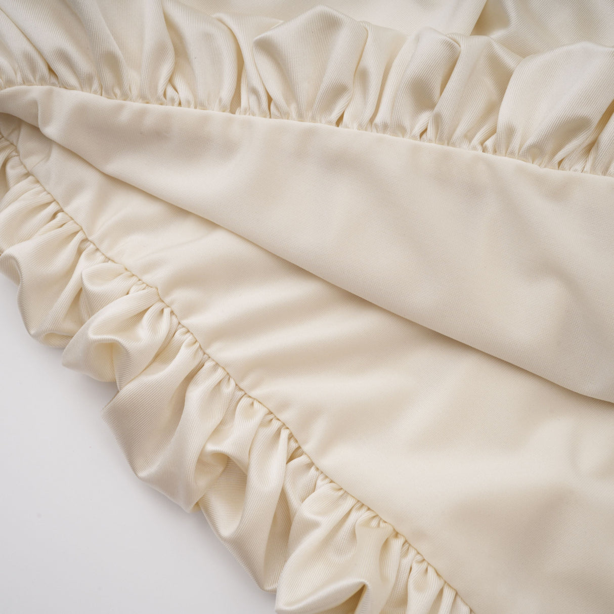Aurohaya Vilhelmiina Cream White Halterneck Shirred Maxi Dress