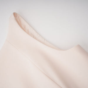 Aurohaya Aria White Asymmetrical Shawl & Tulle Panel Dress Set