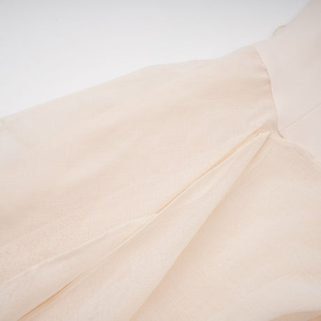 Aurohaya Aria White Asymmetrical Shawl & Tulle Panel Dress Set