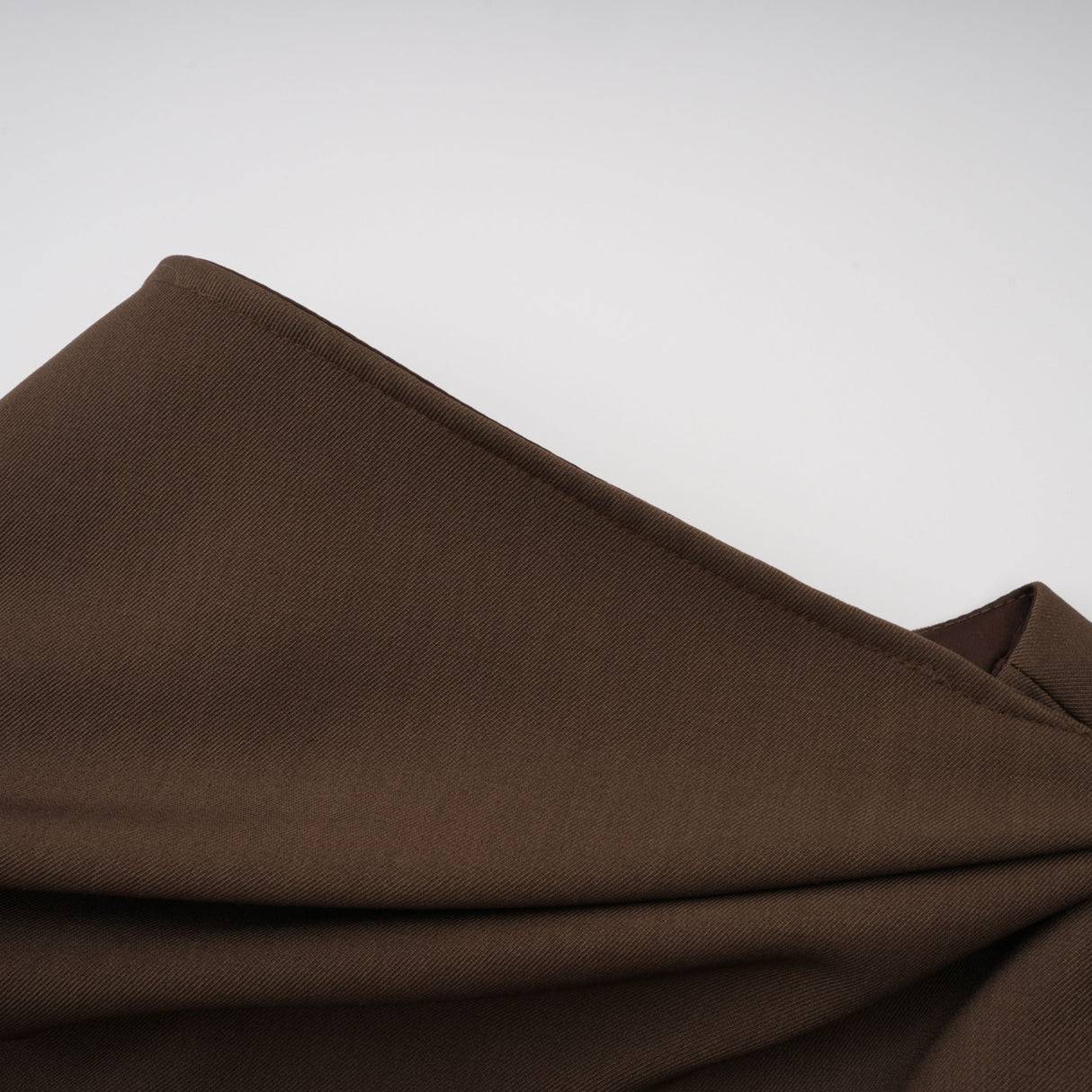 Aurohaya Francesca Brown Asymmetrical Gathered Mini Dress