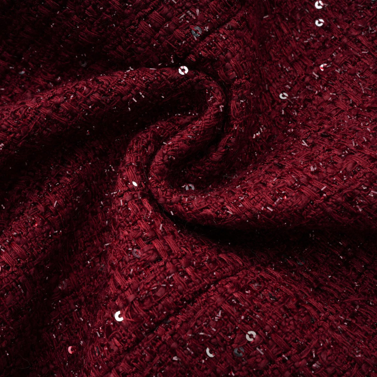Aurohaya Ancora Red Embellished Tweed Mini Dress