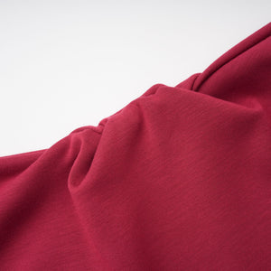 Aurohaya Margot Red Scarf Design Ruched Maxi Gown