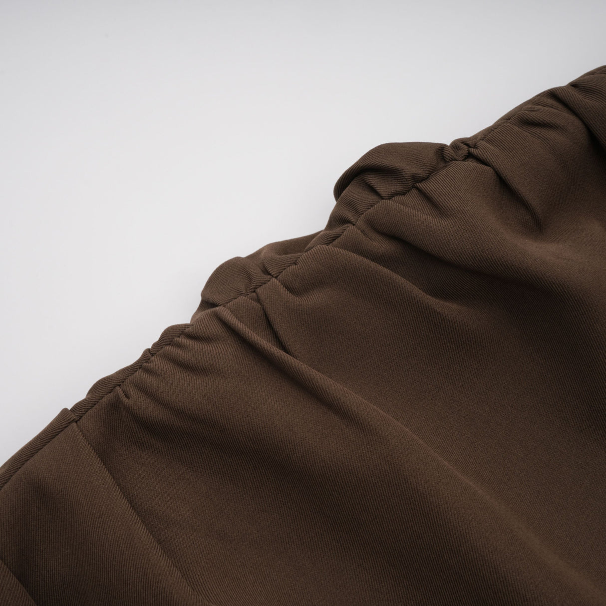 Aurohaya Francesca Brown Asymmetrical Gathered Mini Dress