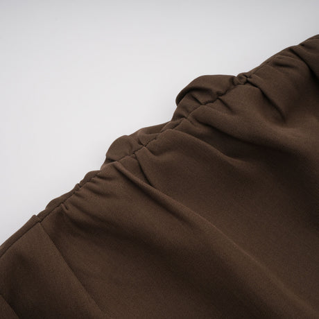 Aurohaya Francesca Brown Asymmetrical Gathered Mini Dress