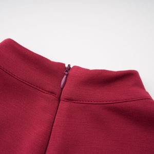 Aurohaya Margot Red Scarf Design Ruched Maxi Gown