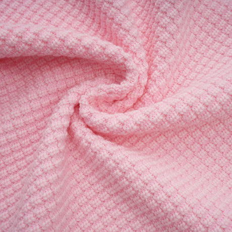 Aurohaya Eugénie pink beaded knit mini dress
