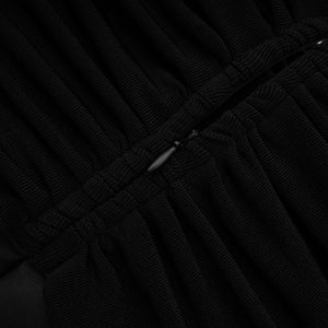 Aurohaya Ainara Black Off Shoulder Polished Midi Dress