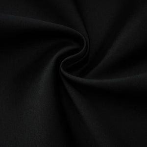 Aurohaya Ainara Black Off Shoulder Polished Midi Dress