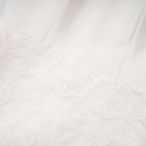 Aurohaya Dulcie White Floral Jacquard Shawl & Dress Set