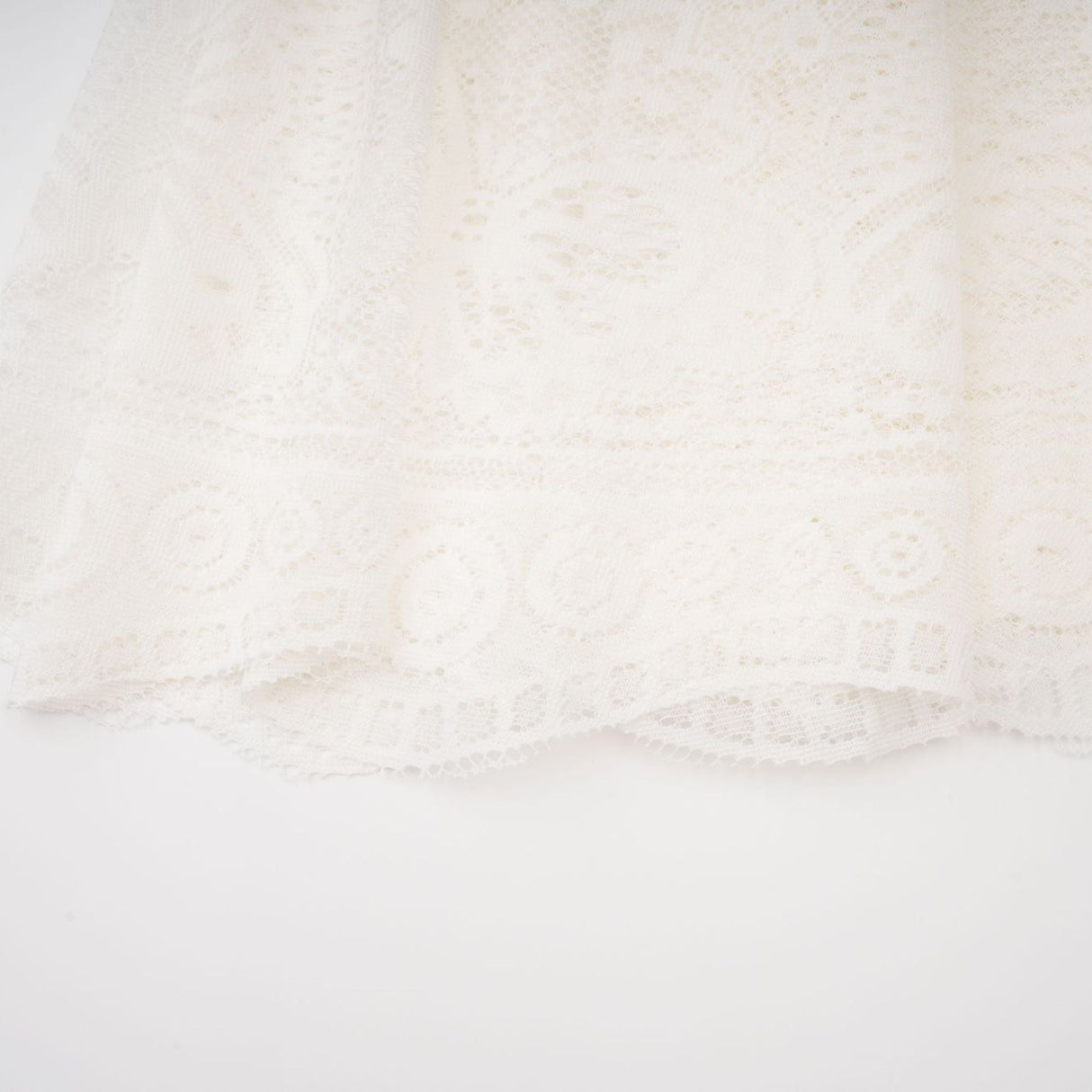 Aurohaya Phoebe white jacquard floral-lace pleated midi dress