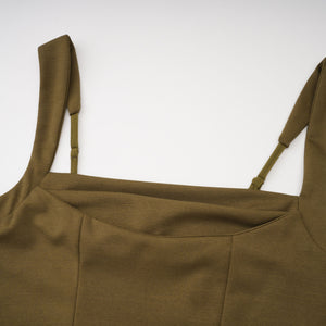 Aurohaya Sidonie Atrovirens Asymmetrical Maxi Gown (Without Gloves)