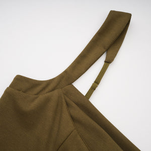 Aurohaya Sidonie Atrovirens Asymmetrical Maxi Gown (Without Gloves)