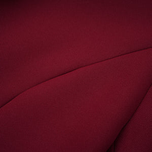 Aurohaya Valeria Burgundy Stand Collar Long Sleeve Mini Dress