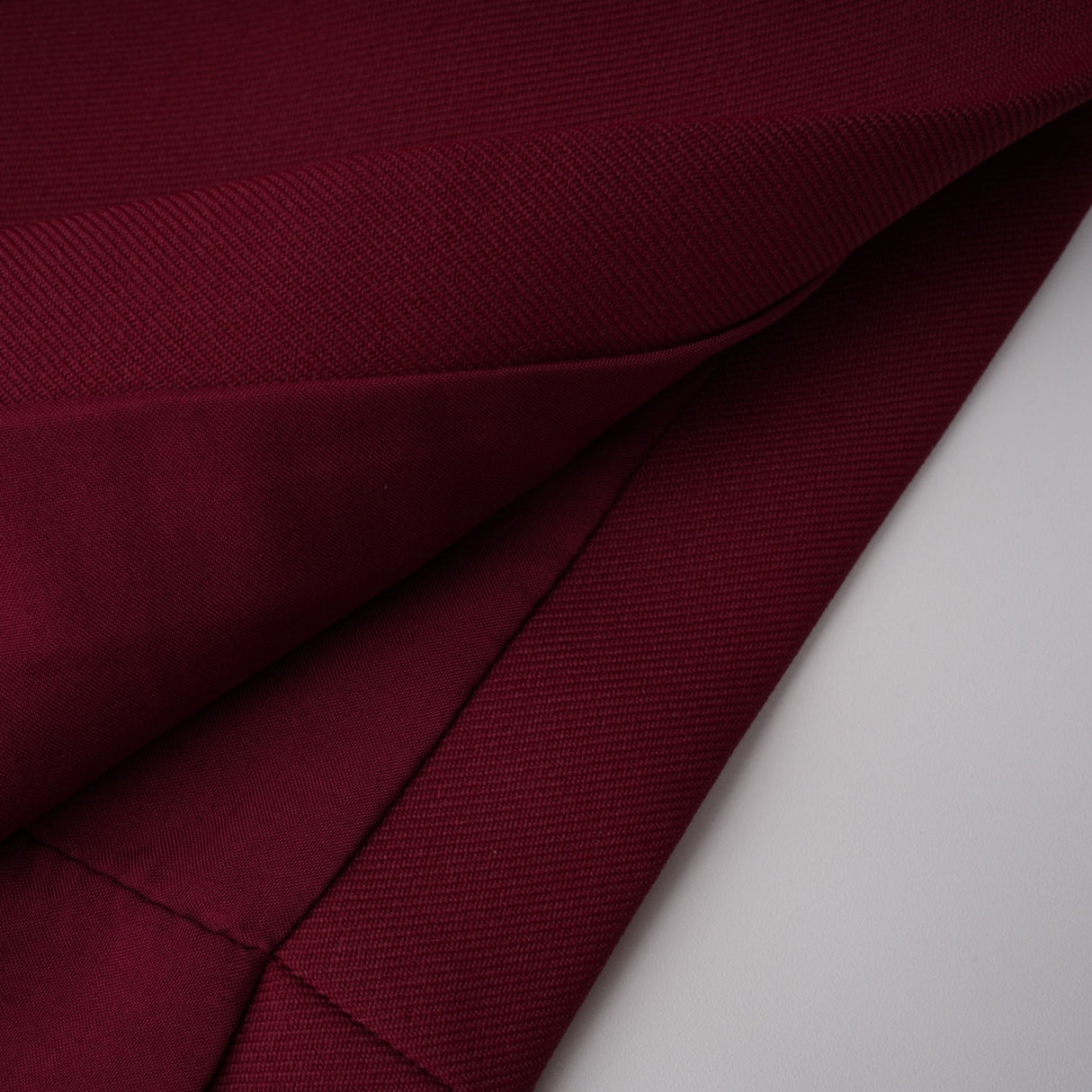 Aurohaya Valeria Burgundy Stand Collar Long Sleeve Mini Dress