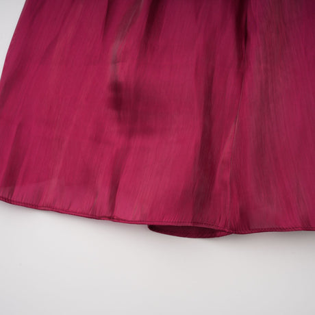 Aurohaya Danuta Burgundy Ruched Pleated Maxi Dress