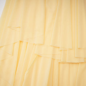 Aurohaya Yvette Yellow 3D Petal Mermaid Maxi Dress