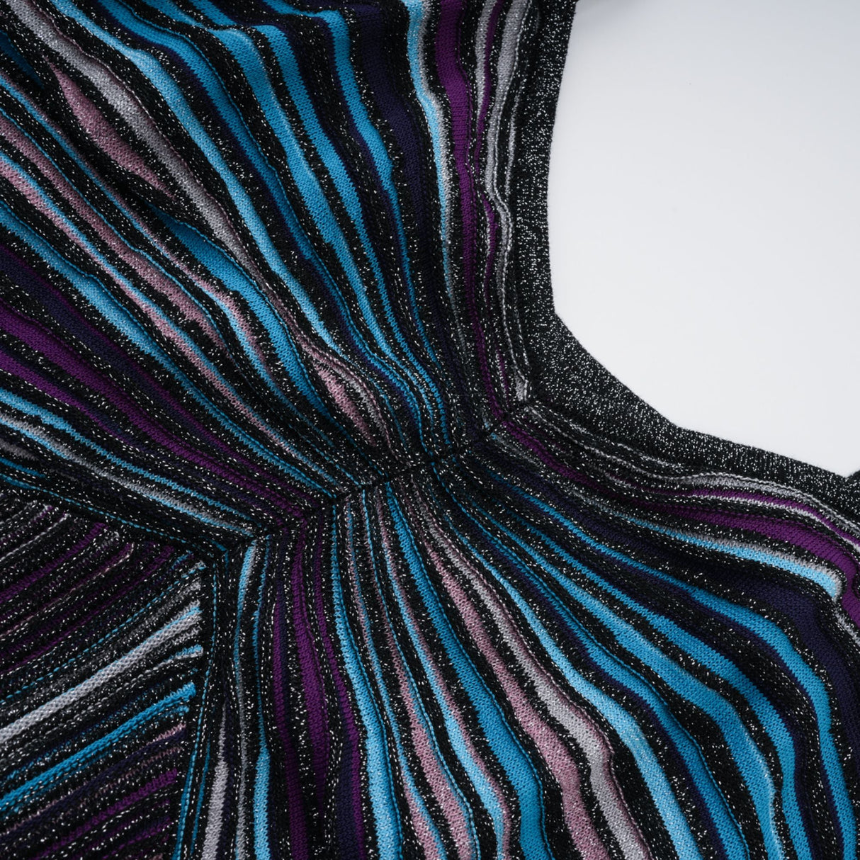 Aurohaya Bruyère Purple Sequin Striped Knit Maxi Dress