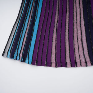 Aurohaya Bruyère Purple Sequin Striped Knit Maxi Dress